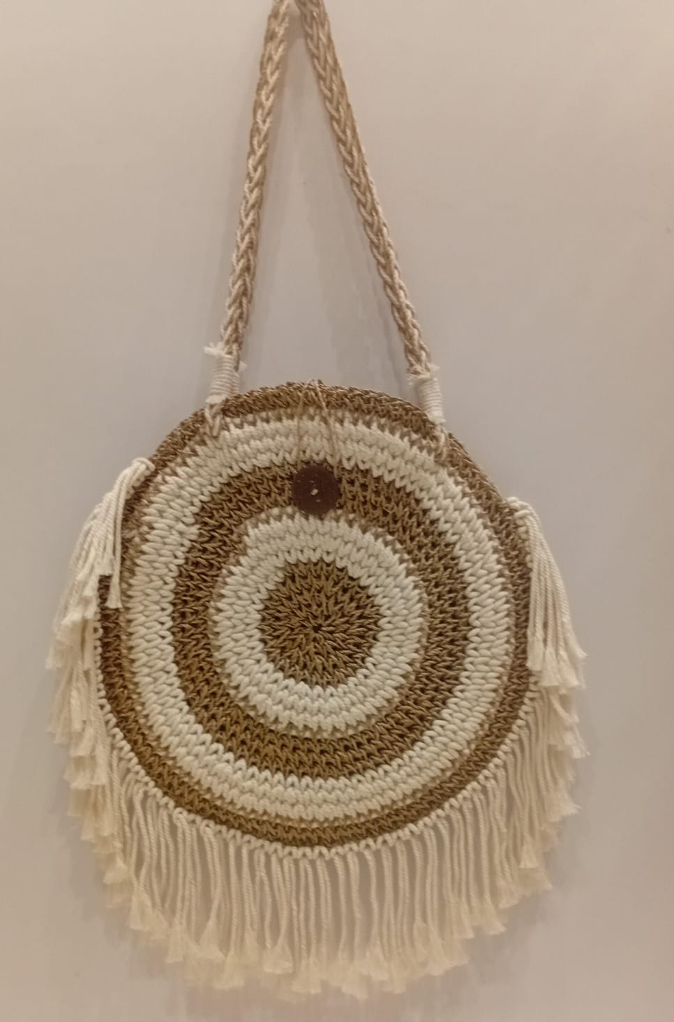 Round Woven Macrame Bag